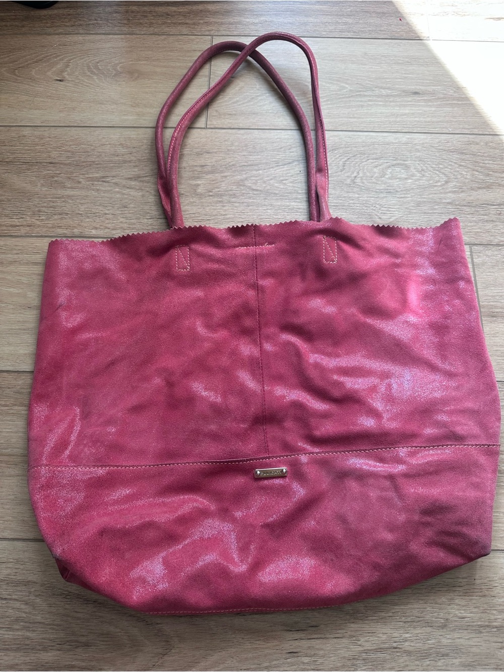 Pulicati Rose-Pink Leather Tote Bag